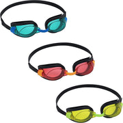 Trade Shop - Occhialini Da Nuoto Per Bambini Focus Silicone Piscina 7-14 Anni 3 Colori 21005 -