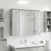 Mobiletto per specchio da bagno Grigio cemento