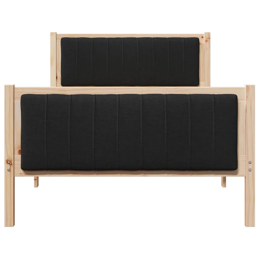 Struttura del Letto con testiera Marrone e nero 100 x 200 cm