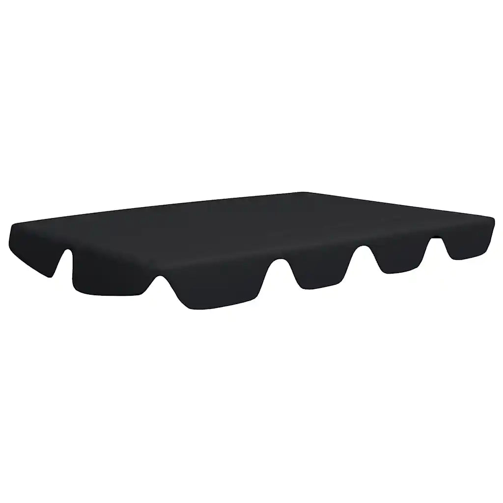 Baldacchino per Dondolo Giardino Nero 188/168x145/110 cm 312093