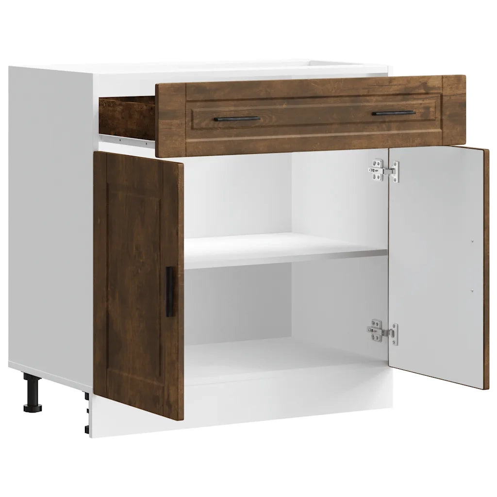 Base da Cucina Porto Rovere Fumo in Legno Multistrato 853982