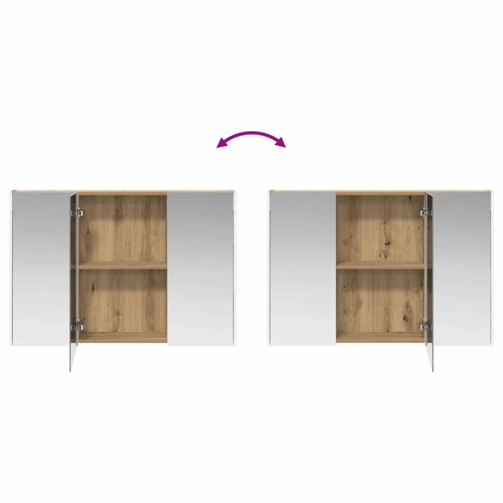 Set di Armadi da Bagno 4 pcs Rovere Artigianale 3406430