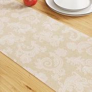 Tappeto da tavolo elegante con disegno di fiori lussuosi per tavoli da 4 posti 32 x 150 cm