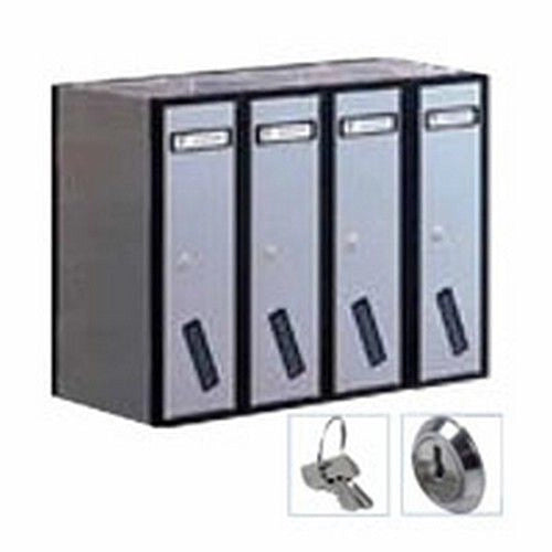 Silmec Casellario Vert 4P alluminio Silver 31-504