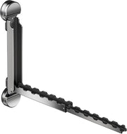 Utschakuferro da parete con chiusura a vite, non necessario forare, utschakuferro da parete esterno invisibile per interni, adatto per balconi e nicchie, grigio