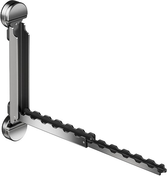 Utschakuferro da parete con chiusura a vite, non necessario forare, utschakuferro da parete esterno invisibile per interni, adatto per balconi e nicchie, grigio