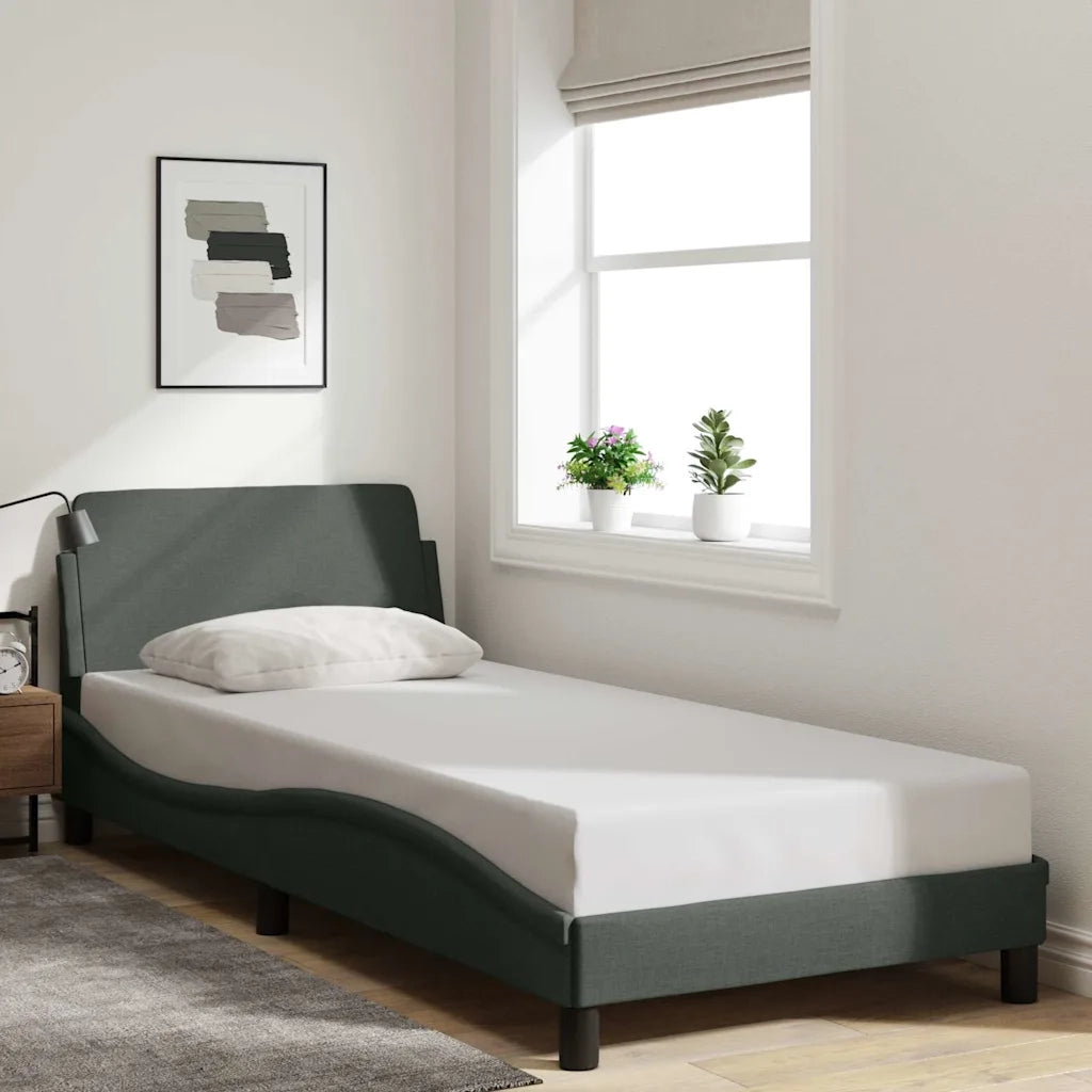 Giroletto con Testiera Grigio Scuro 90x200 cm in Tessutocod mxl 88230