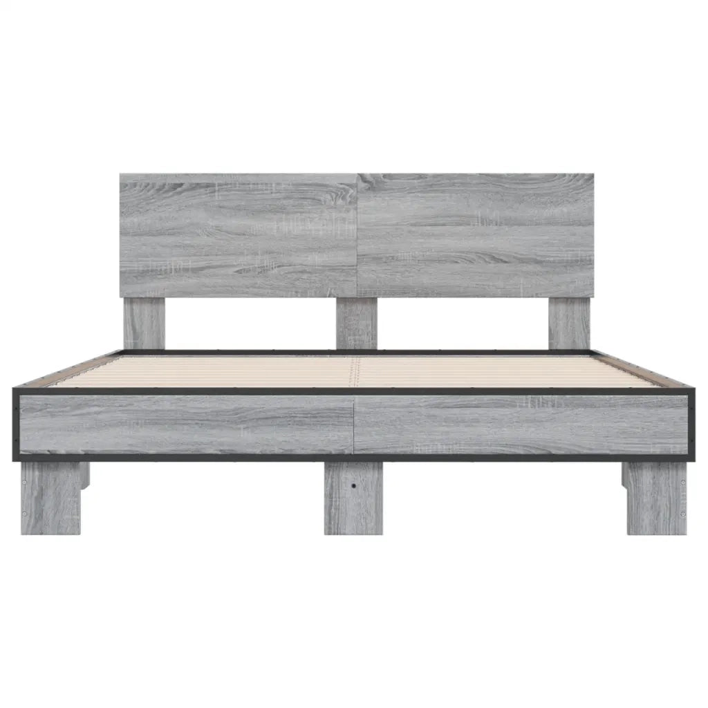 Giroletto Grigio Sonoma 140x190 cm in Legno Multistrato Metallo 3280215