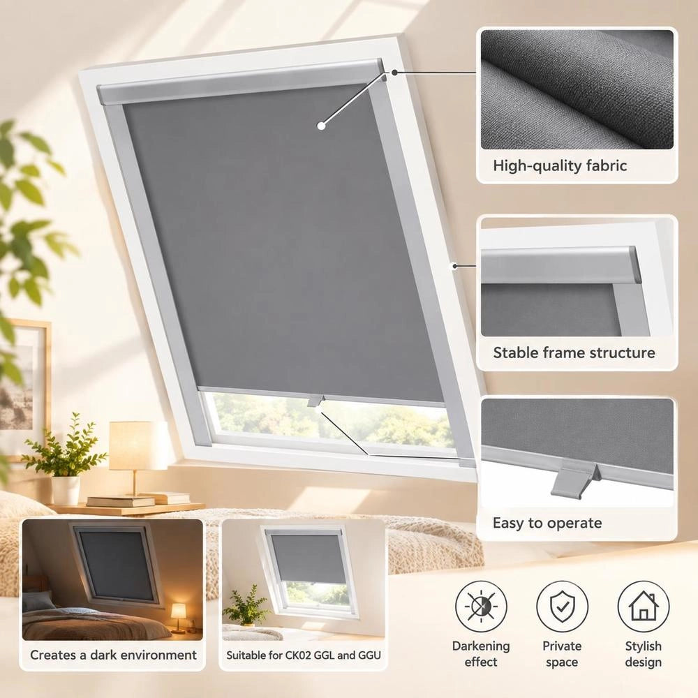 Blackout Roller Blind Grey CK02