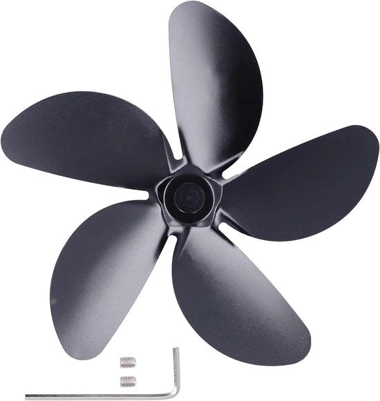 Ventilatore di sostituzione per camino in legno - Laminato in alluminio - Miglioramento del comfort - 5 fogli