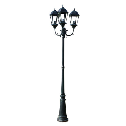 Lampada da terra tripla per esterni 230 cm illuminazione decorativa verde e nera 2402089