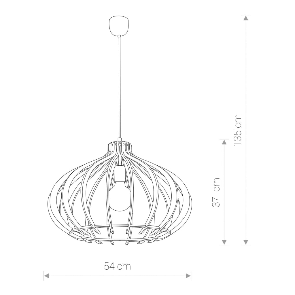 Lampada a sospensione Nowodvorski IKA legno Ø51 E27