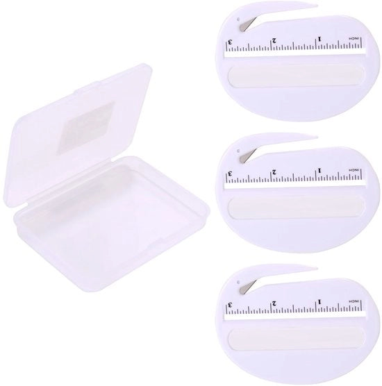 Aprilettere a 3 pezzi - Aprilettere sicuro - Gessetto per lettere - Scatola in plastica - Maniglia in acciaio inossidabile - 9,5x7 cm