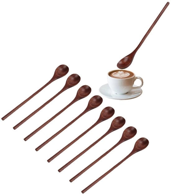 Lepeli per Zuppa in Legno con Manico in Acciaio Inox