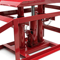 Rampa di sollevamento con martinetto idraulico Altezza regolabile 2000 kg Per pneumatici max 225 mm