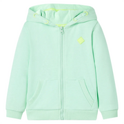Felpa con Cappuccio e Cerniera per Bambini Verde Brillante 116cod mxl 93290