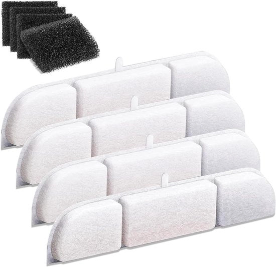 Sostituzione filtro per acqua per gatti - Set di 4 spugne filtro