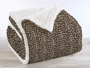 Coperta Plaid Pile Sherpa Invernale, Morbida Calda Coperta Pelosa  Doppio Lato Copertina Divano - Plaid-125x155cm - Dis6-Savana