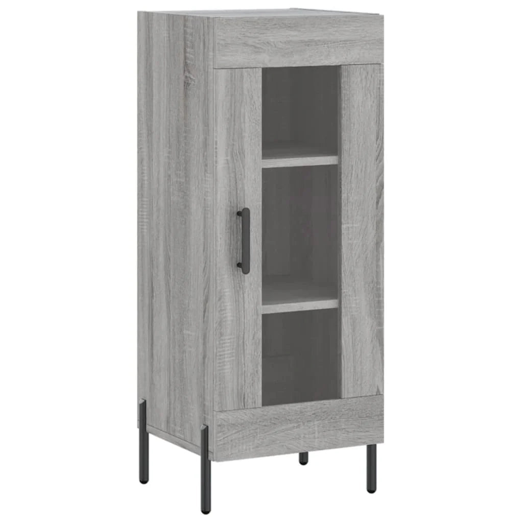 Buffet credenza cassettiera armadio mobile contenitore organizer cucina soggiorno salotto rovere Sonoma alto 34,5 x 34 x 180 cm legno ingegnerizzato grigio 02_0035218