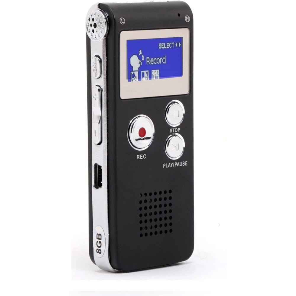Trade Shop - Registratore Vocale Digitale Professionale 8 Gb Schermo Lcd Funzione Mp3 Q-ly77 -