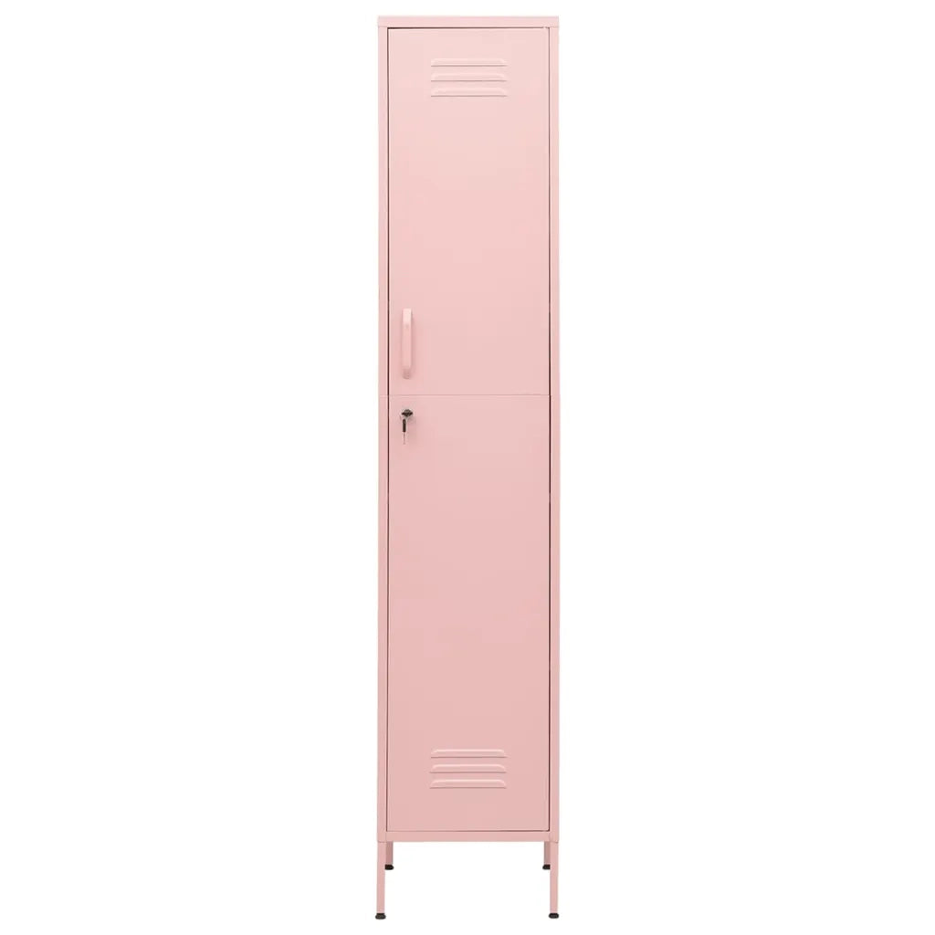 Armadietto moderno con 4 ripiani regolabili 35 x 46 x 180 cm acciaio rosa 02_0046889