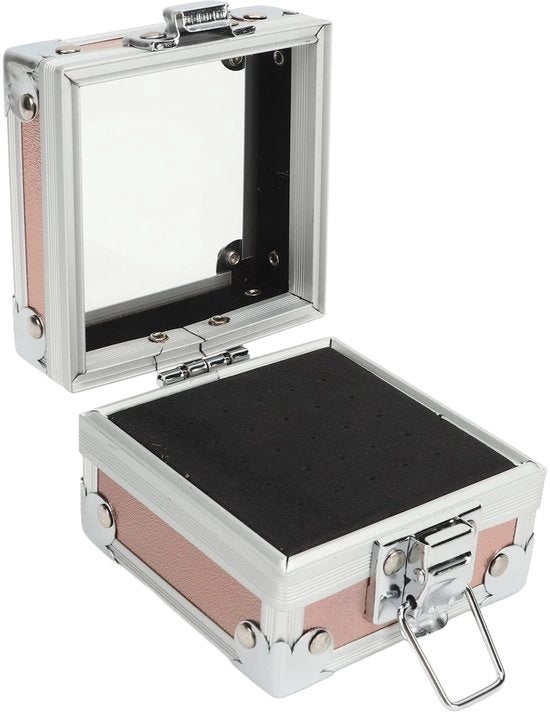 Utility Box per Forbici da Unghie - Materiale: Alluminio - 25 Fessure - Strumenti per Manicure - Ideale per l'Organizzazione