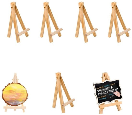Mini seggi di pittura in legno - Set da 5 pezzi per display