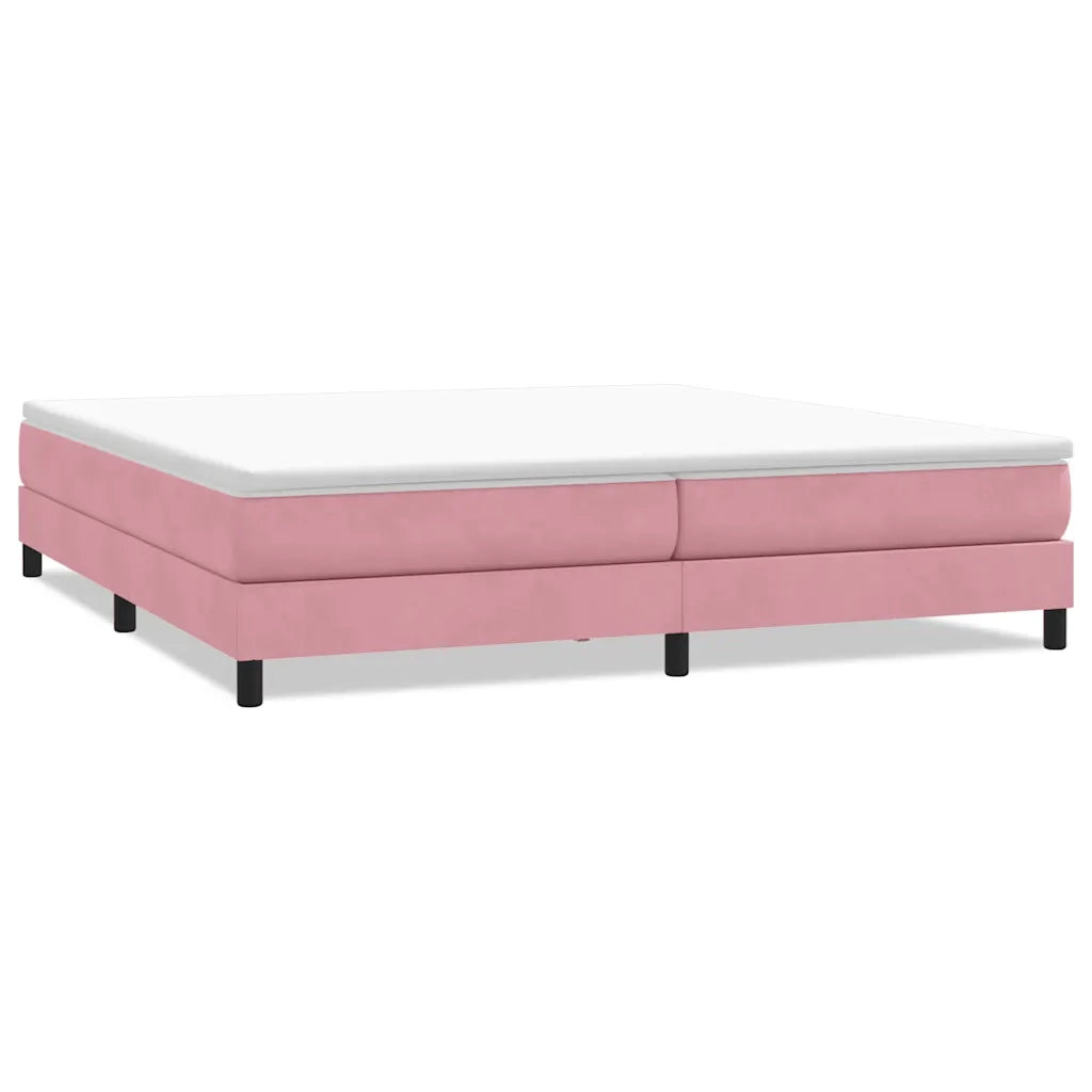 Letto a Molle senza Materasso-Struttura Letto Rosa 200x220 cm in Velluto