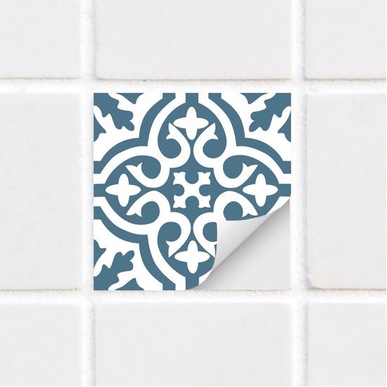 Set di Sticker per Parete - Tegole in Vinile - Autoadesivi - Pacchetto da 25 - Impronta Acqua - Facili da Applicare - 20 x 20 cm - Ideali per Cucina/Bagno - Sticker per Parete