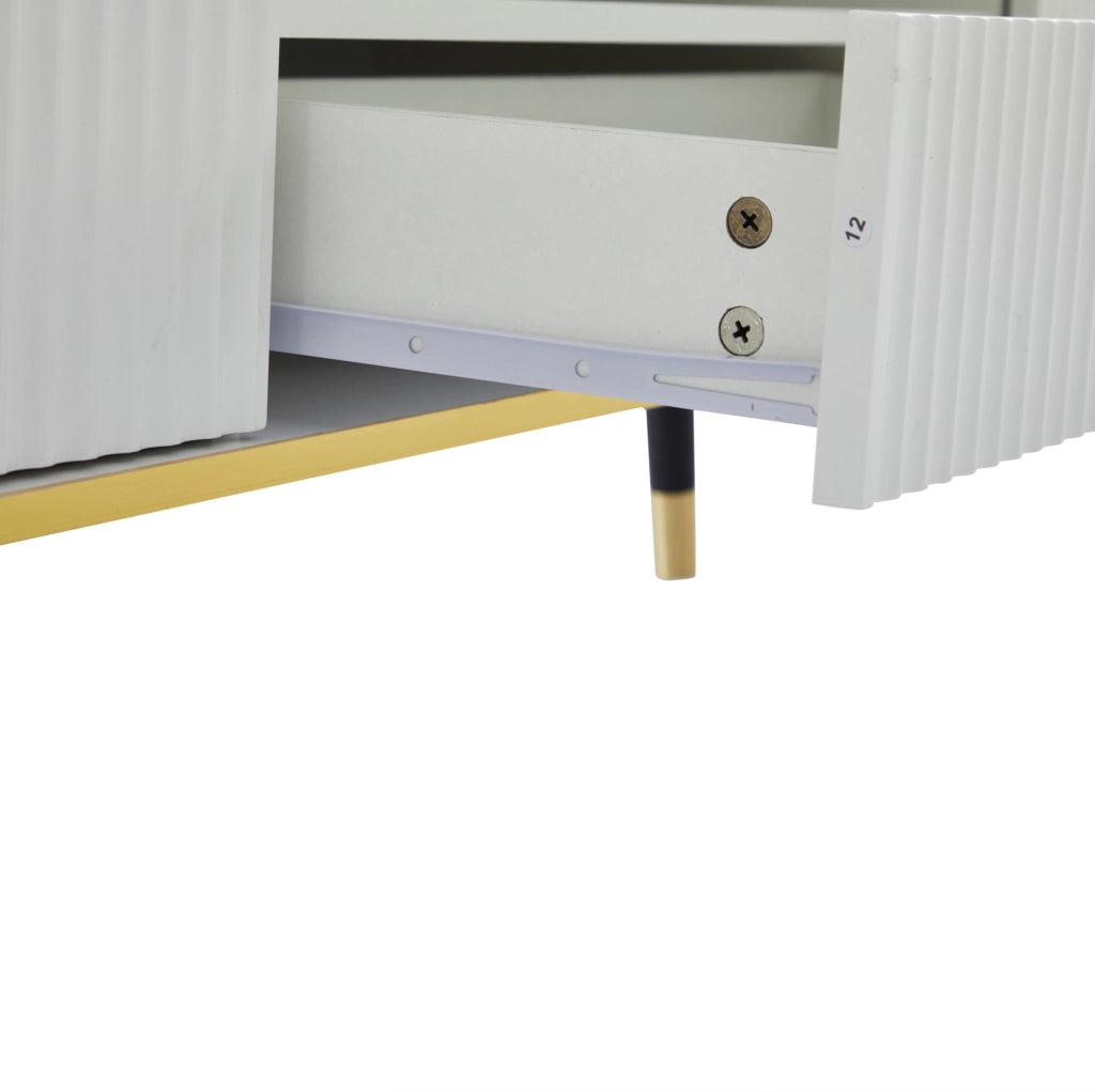 mobile TV 200 x 40 x 46 cm bianco - contenitore, senza materasso