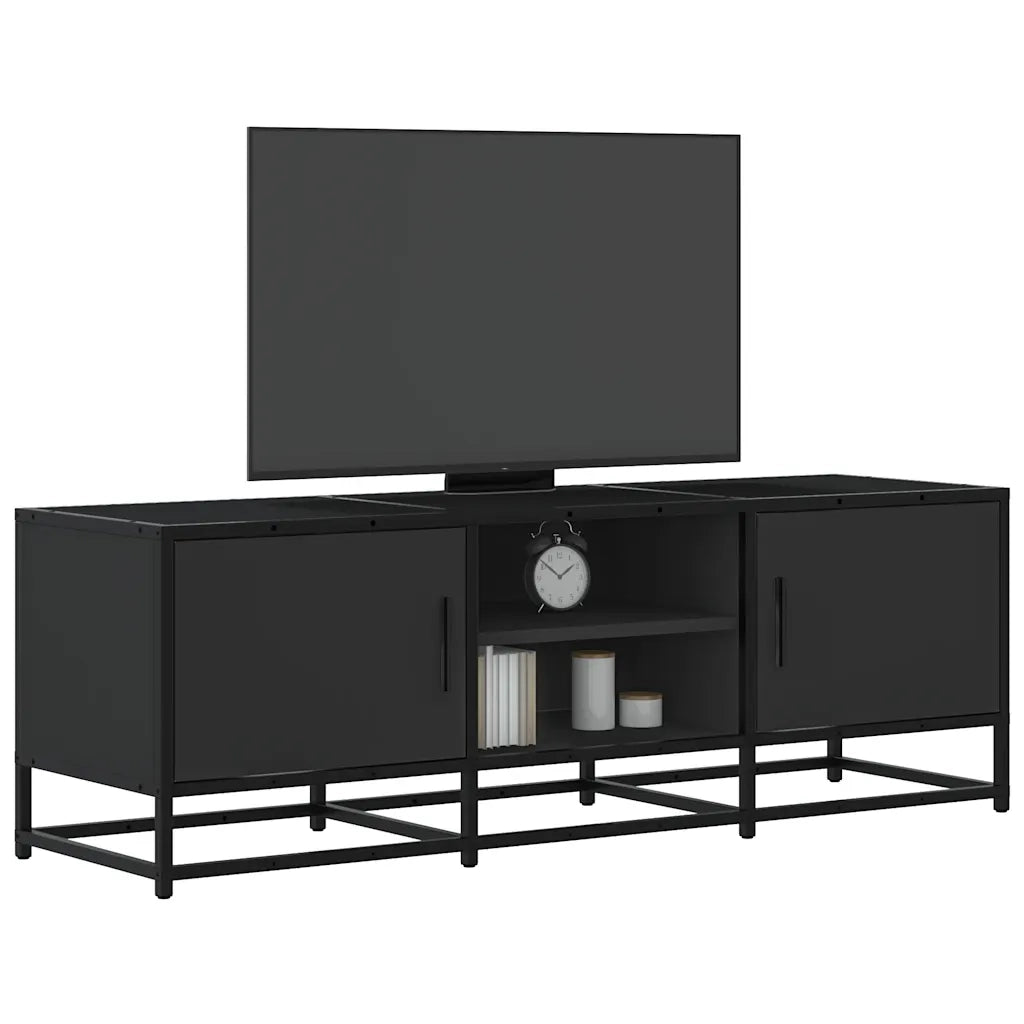 Mobile Porta TV Nero 120x35x41 cm in Truciolato e Metallo 848839