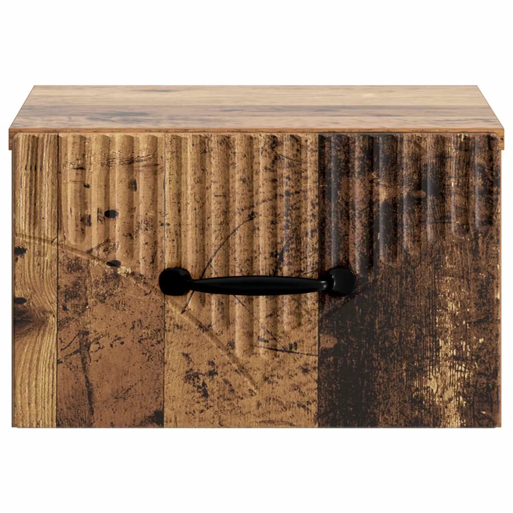 Mobiletto da notte a muro Legno antico 34,5 x 33 x 20 cm 898951