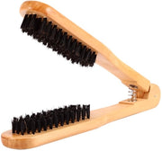 Kit di stile per capelli professionale - Borsetta antistatica per capelli - Manico in legno - Doppia borsetta - 22 cm