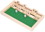 Doppio Gioco Premium Materiale - Gioco da Tavolo a Dadi - 12 Segnalini Numerici - Design Adattabile - Gioco di Intrattenimento - Legno Sostenibile Durevole
