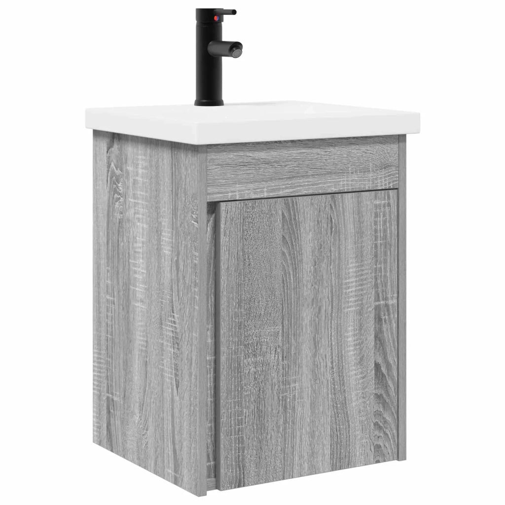 Mobile bagno con rubinetto Sonoma grigio 42 x 40 x 74,5 cm 889534