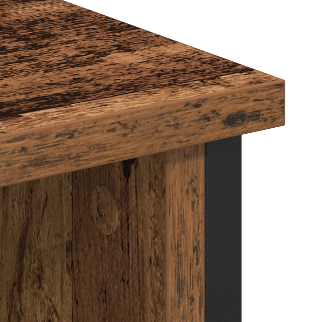 Mobile per TV  in legno vecchio 100x35x45 cm in legno ingegnerizzato e acciaio