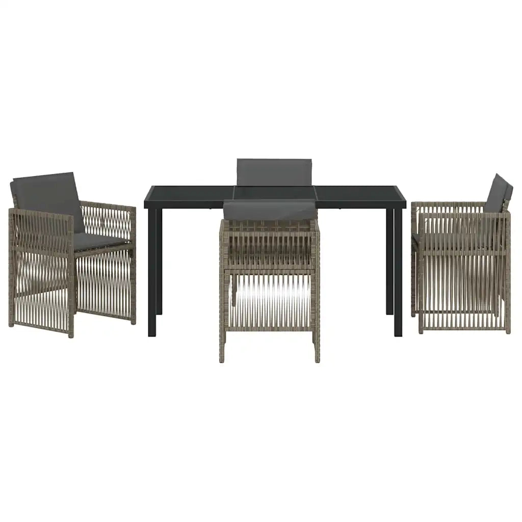 Set da Pranzo per Giardino 5 pcs Grigio 3380654