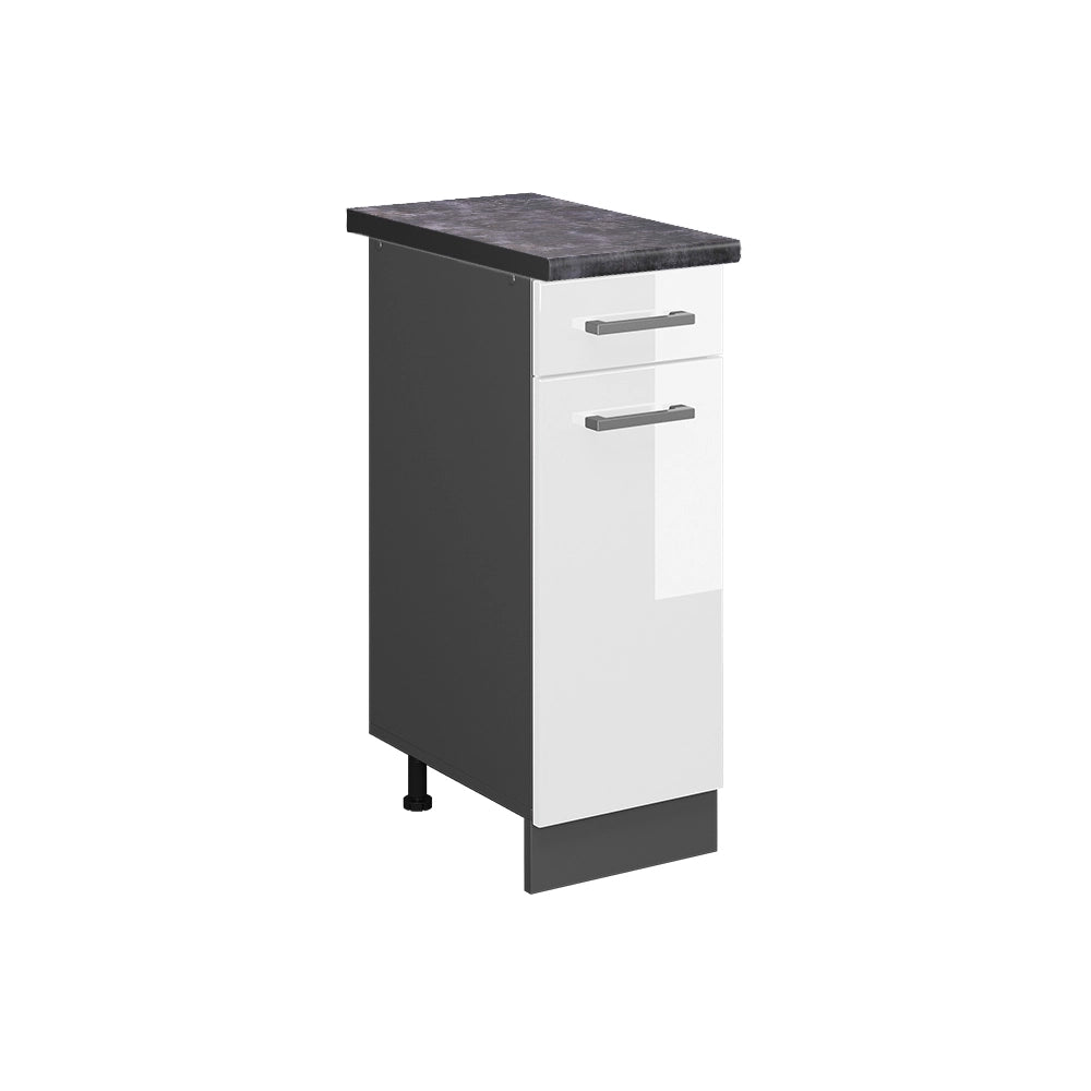 Vicco Mobiletto base per cucina Bianco lucido 30 cm , PL Antracite