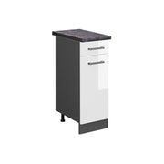 Vicco Mobiletto base per cucina Bianco lucido 30 cm , PL Antracite