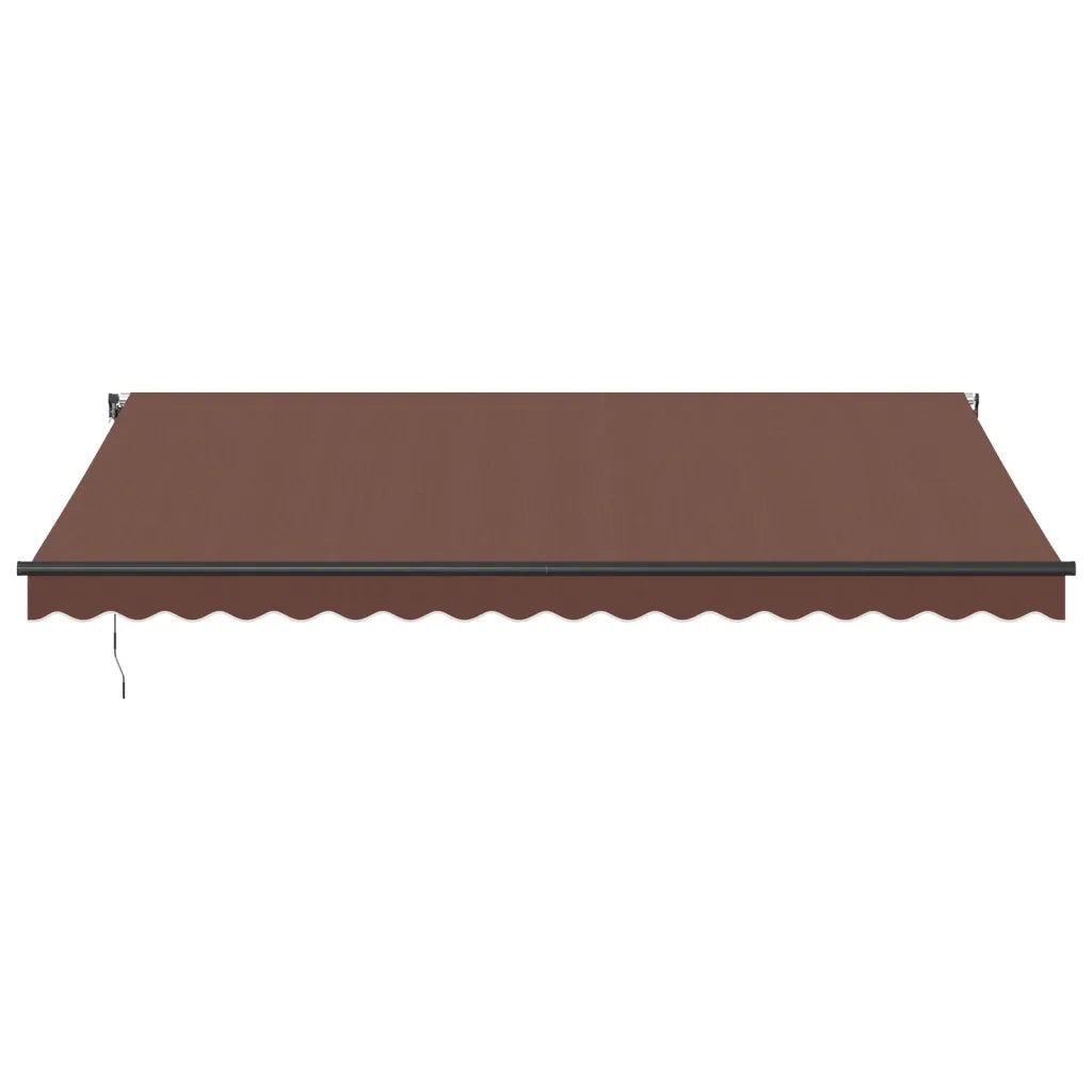 Tenda da Sole Retrattile Automatica con LED Marrone 450x350 cm