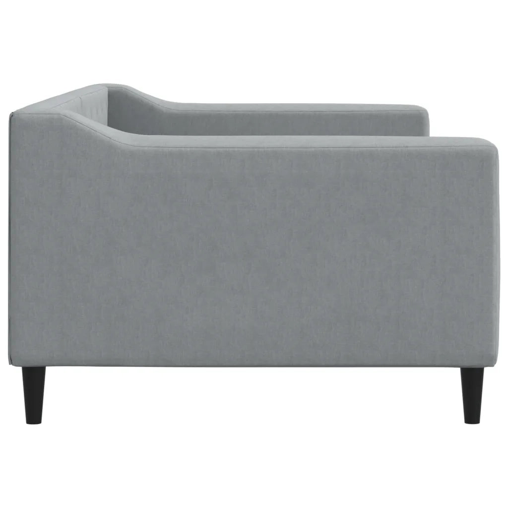 Letto da Giorno Grigio Chiaro 100x190 cm in Tessuto 354176
