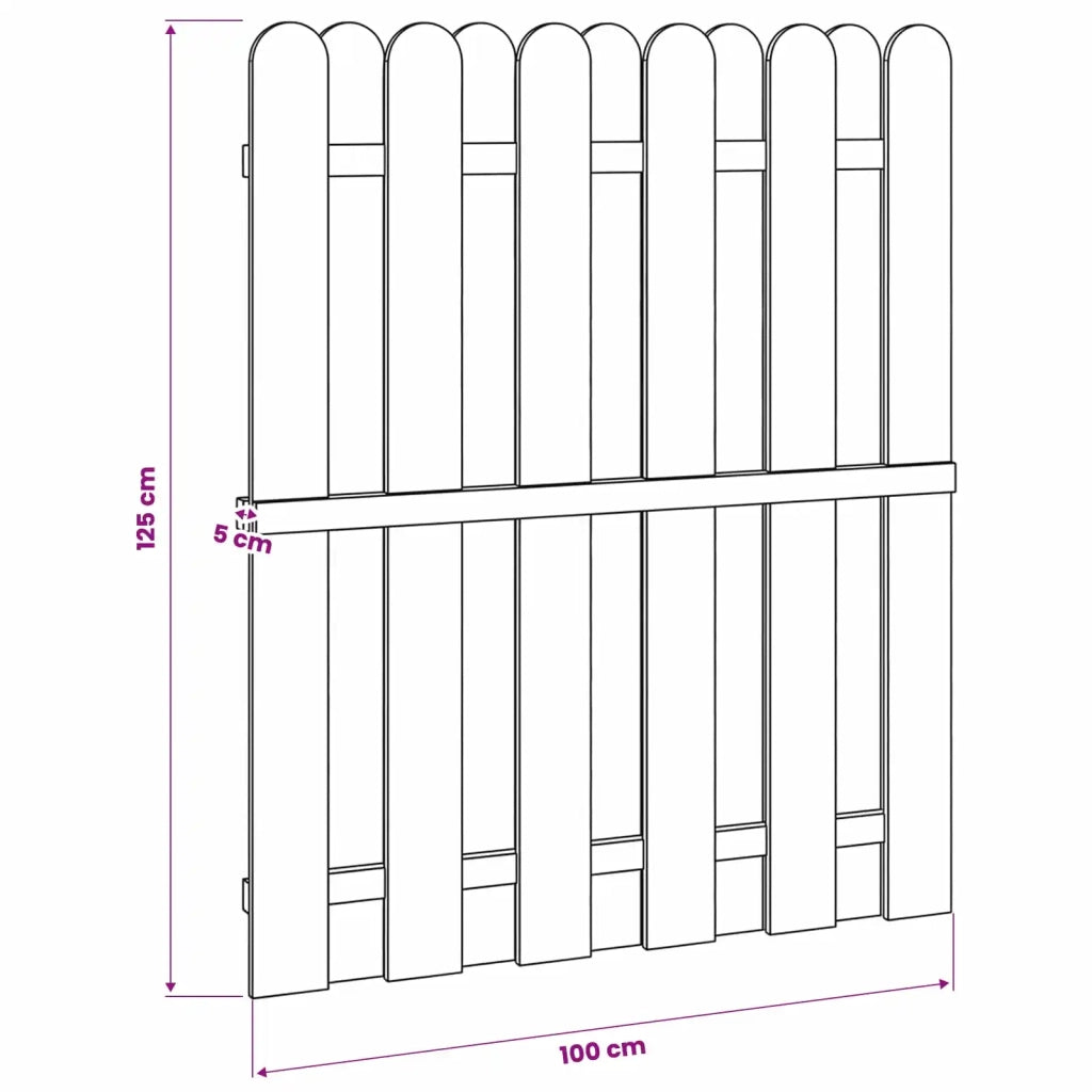 Cancello da giardino 100 x 125 cm Legno Massello di Pino Verde 42048114