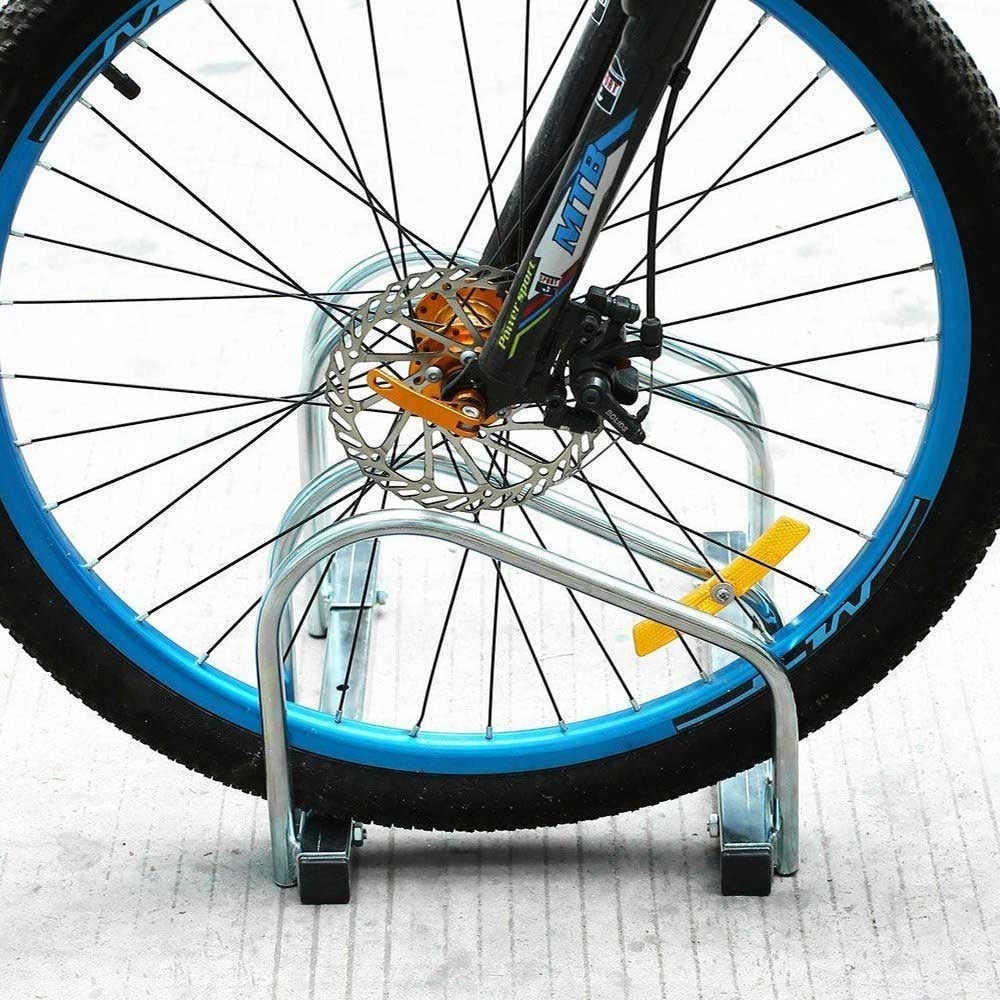 Parcheggio Porta Bici 3 Posti Stand Cavalletto Rastrelliera Bicicletta Acciaio