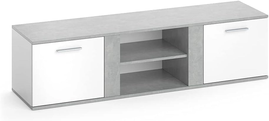 Mobile tv Novelli, Antracite, 155 x 41 cm, per l'utilizzo come mobile TV con più ripiani