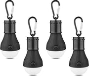 Lanterna LED portatile con clip impermeabile all'acqua - Illuminazione super luminosa per campeggiare, escursioni, e emergenze (4 pezzi)