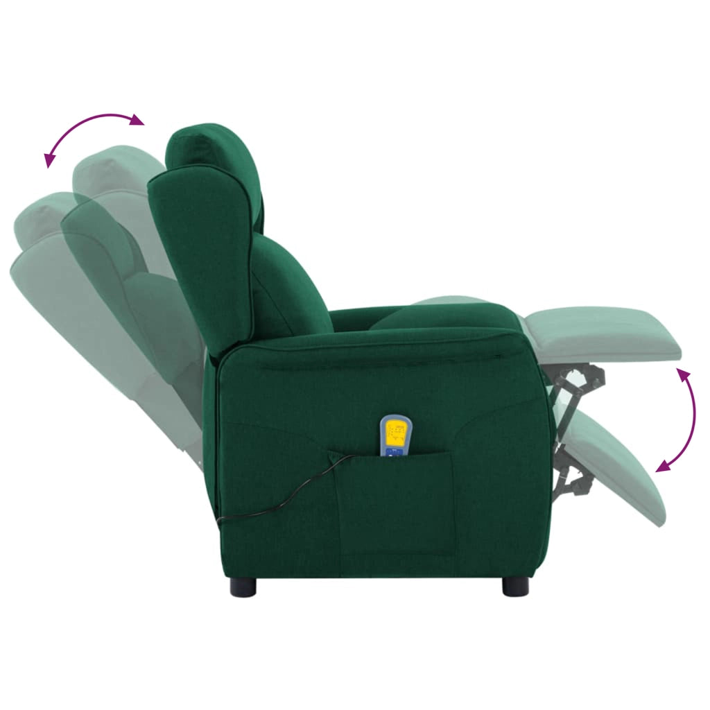 Sedia da Massaggio in Tessuto Verde Scuro