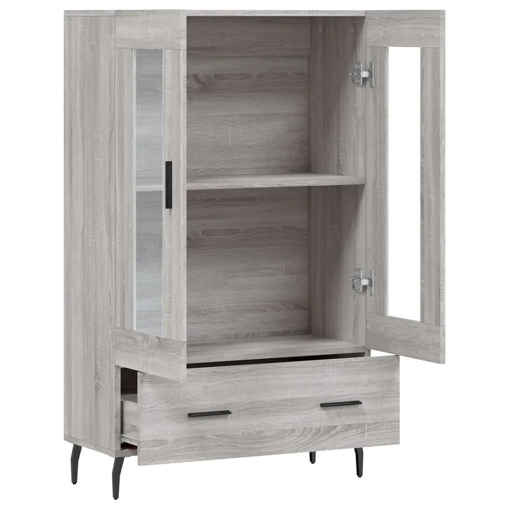 Credenza-Buffet-Armadio da cucina Grigio Sonoma 69,5x31x115 cm in Legno Multistrato 629853