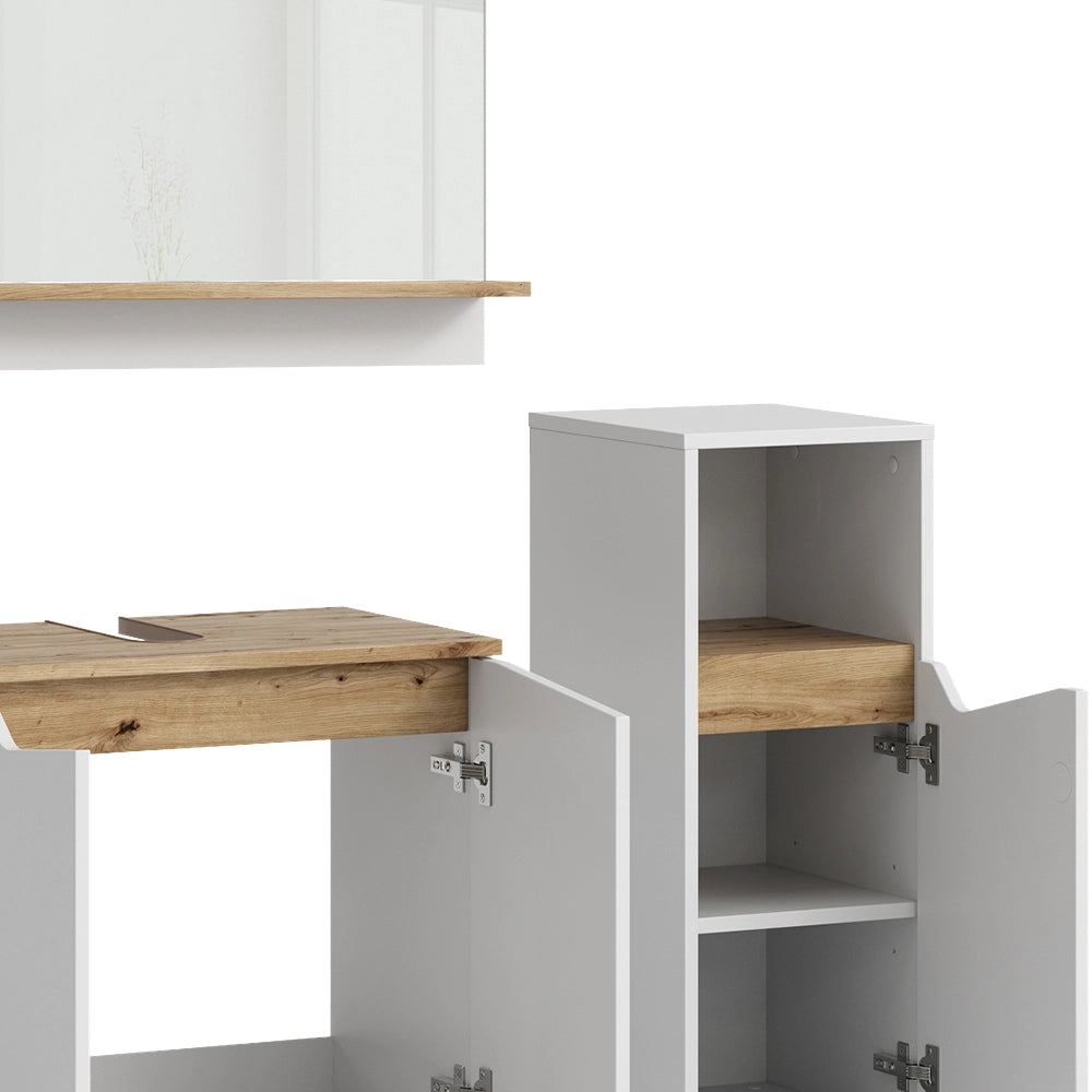 Vicco Set di mobili da bagno Bianco 3 parti, con mobile midi