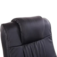 Poltrona Massaggiante e Relax con Poggiapiedi, Elettrico, Girevole, Inclinabile, con Rivestimento in Similpelle, Nero