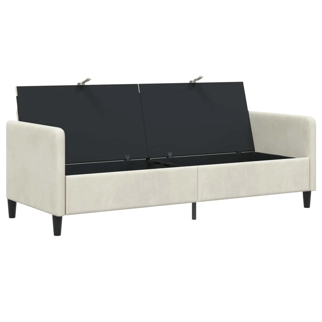 Divano con Storage Crema 192 x 78 x 87 cm Poliestere 42036997